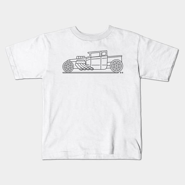 hotrod B Kids T-Shirt by garistipis